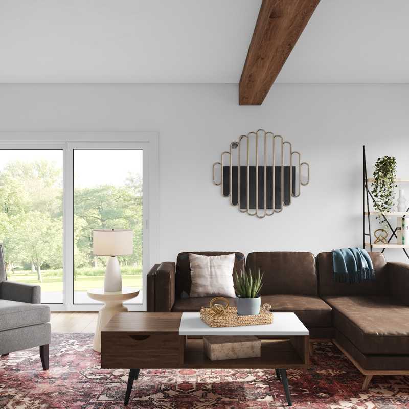 Bohemian, Scandinavian Living Room Design by Havenly Interior Designer Sabra