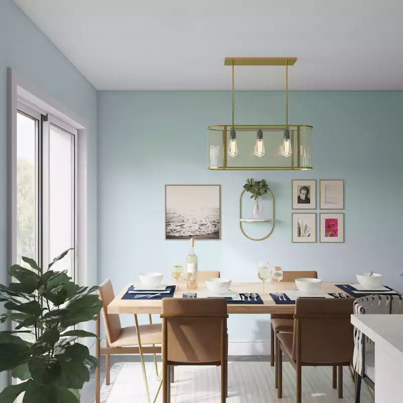 Contemporary, Global, Midcentury Modern Dining Room Design by Havenly Interior Designer Isabella