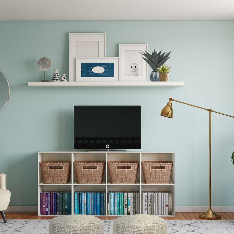 Transitional, Midcentury Modern, Scandinavian Living Room Design by Havenly Interior Designer Candace
