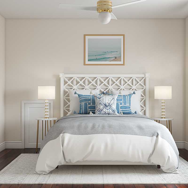 Contemporary, Coastal, Transitional Bedroom Design by Havenly Interior Designer Kelly