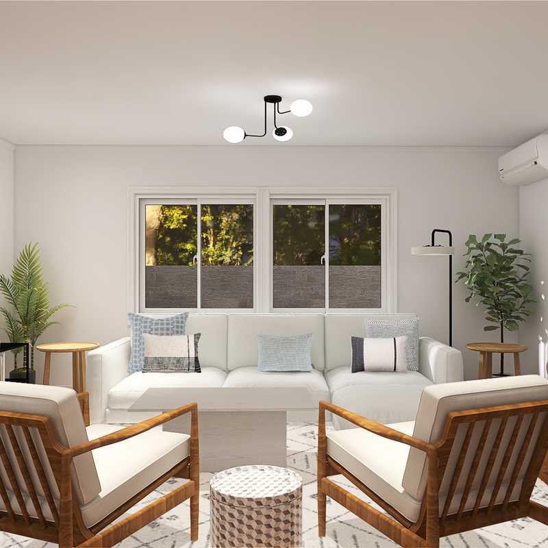 Modern, Bohemian, Farmhouse, Rustic Living Room Design by Havenly Interior Designer Ashley
