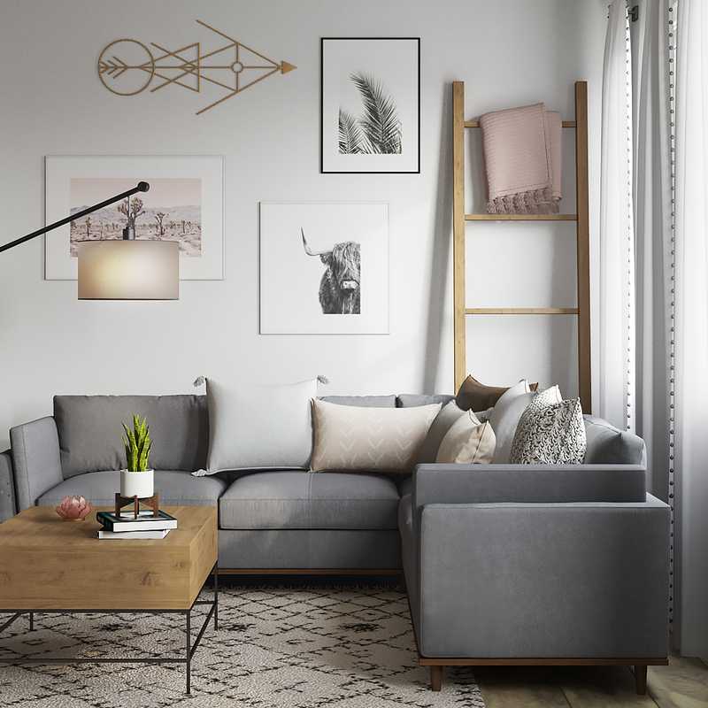 Modern, Eclectic, Bohemian Living Room Design by Havenly Interior Designer Hayley