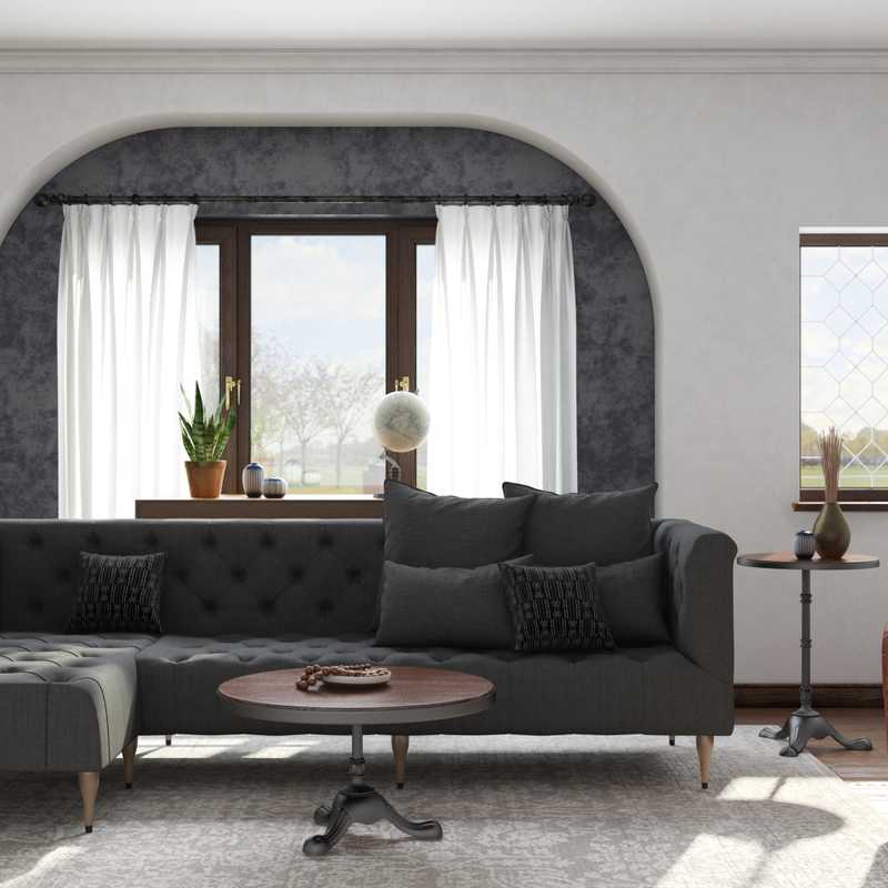 Modern, Traditional Living Room Design by Havenly Interior Designer Abigail