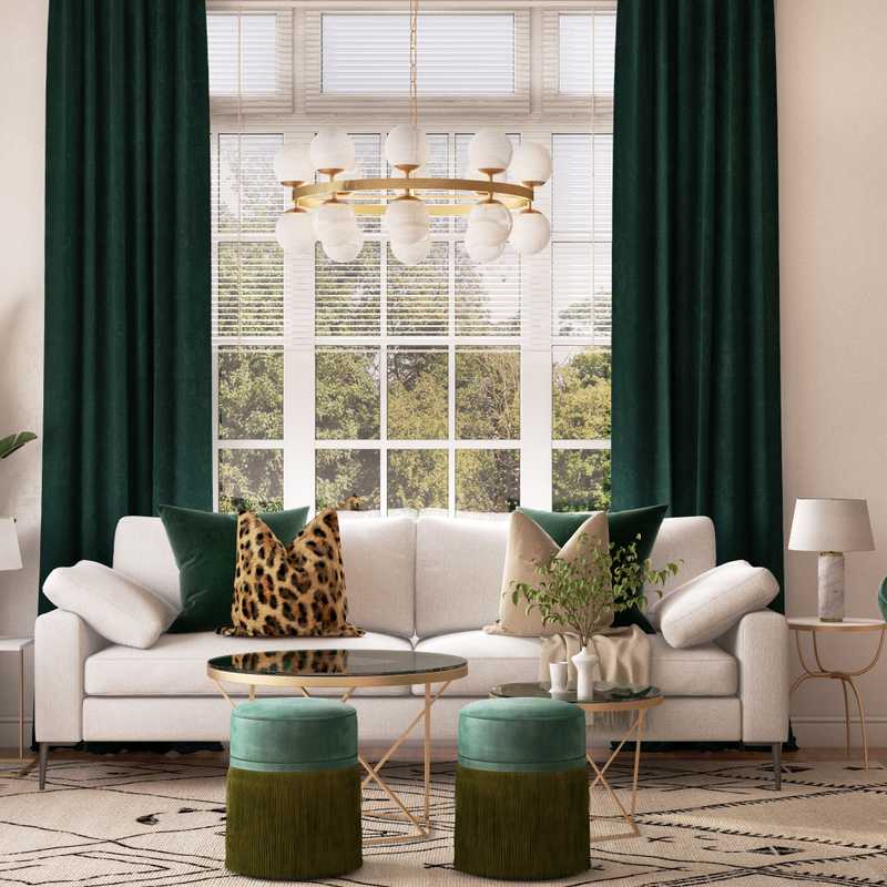 Eclectic, Bohemian Living Room Design by Havenly Interior Designer Ghianella