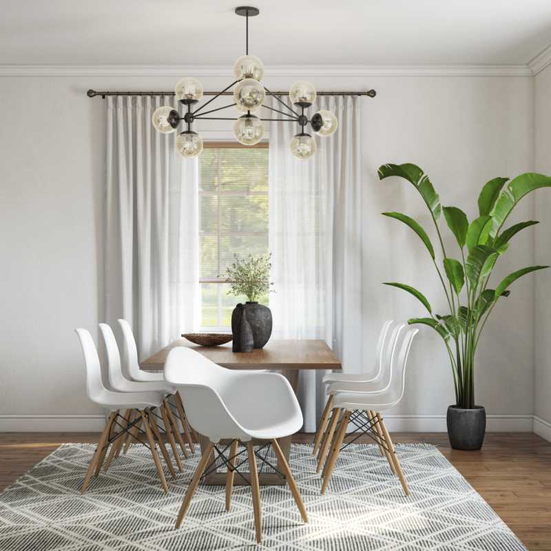 Eclectic, Transitional Dining Room Design by Havenly Interior Designer Brianna