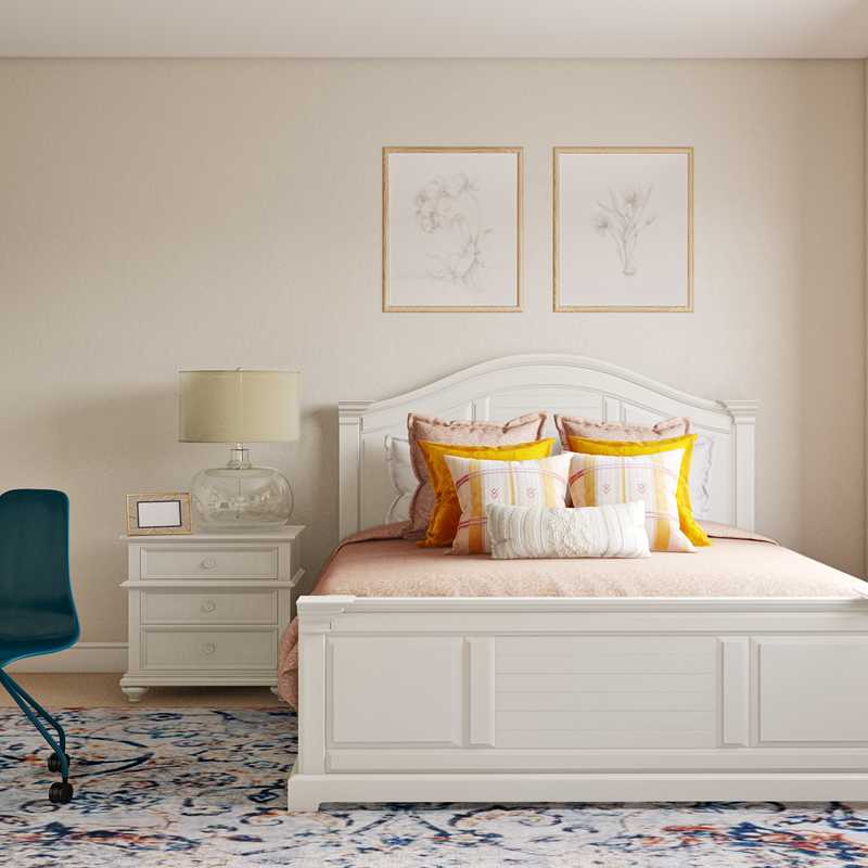 Contemporary, Midcentury Modern Bedroom Design by Havenly Interior Designer Laura