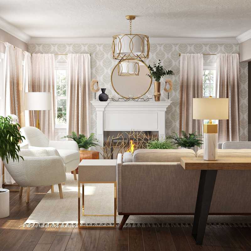Classic, Glam Living Room Design by Havenly Interior Designer Sydney