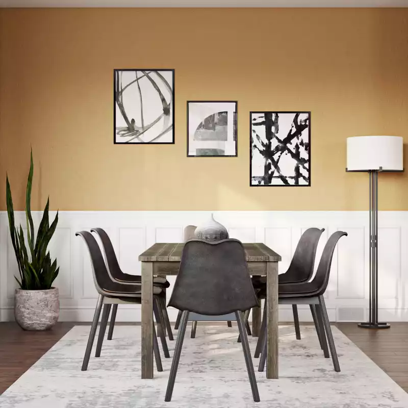 Modern, Industrial Dining Room Design by Havenly Interior Designer Shaina