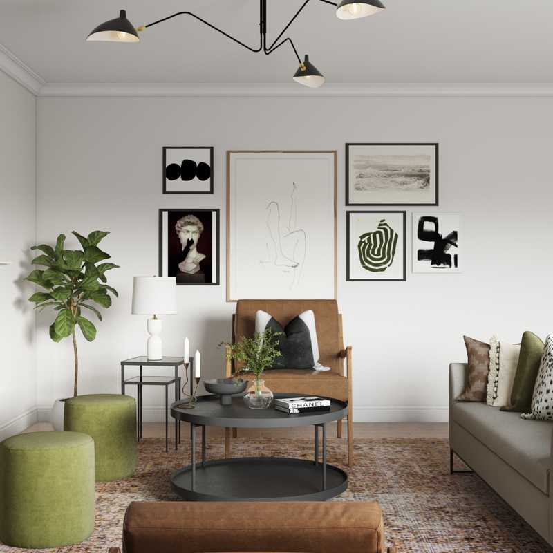 Contemporary, Modern, Eclectic, Glam, Scandinavian Living Room Design by Havenly Interior Designer Hannah
