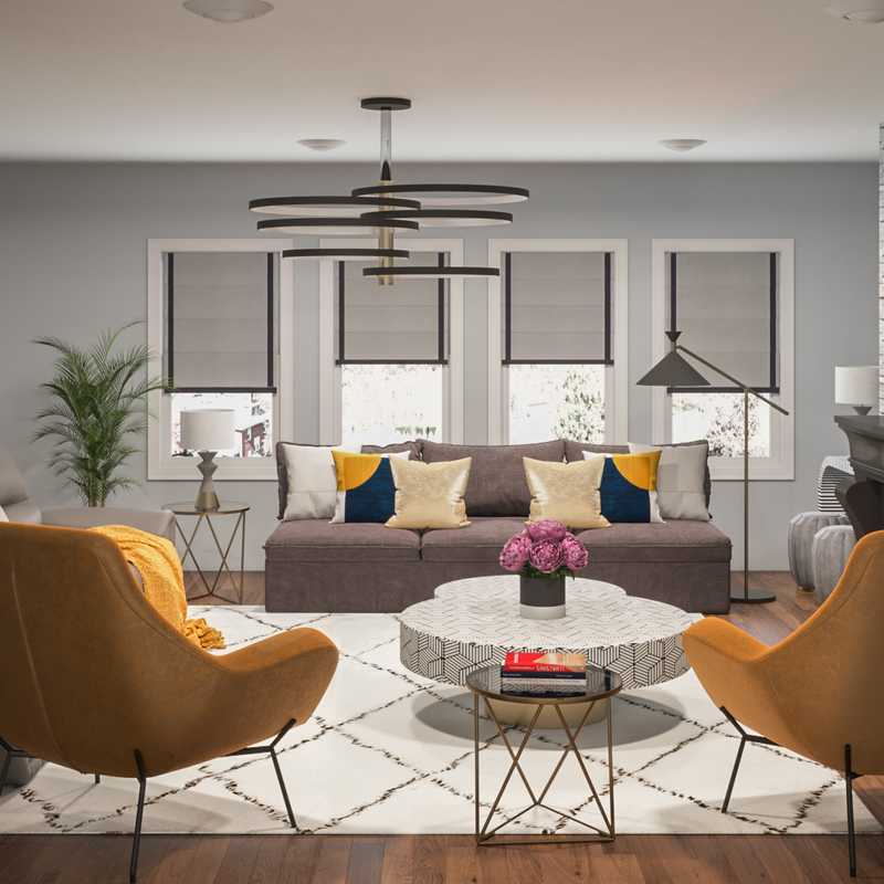 Modern, Classic Living Room Design by Havenly Interior Designer Moumita