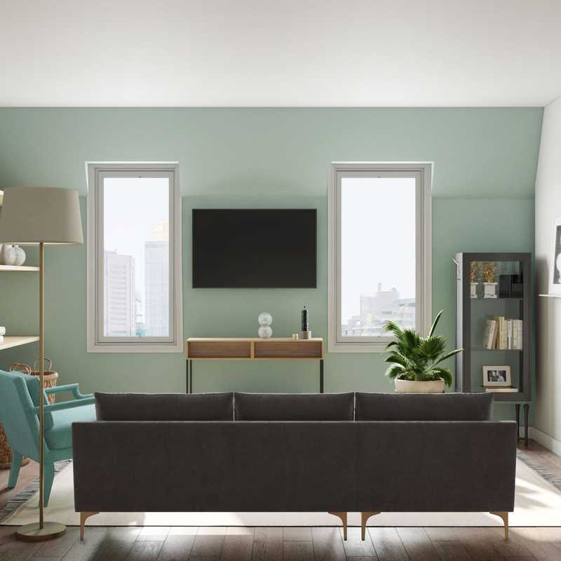 Modern, Eclectic, Bohemian, Scandinavian Living Room Design by Havenly Interior Designer Emelia