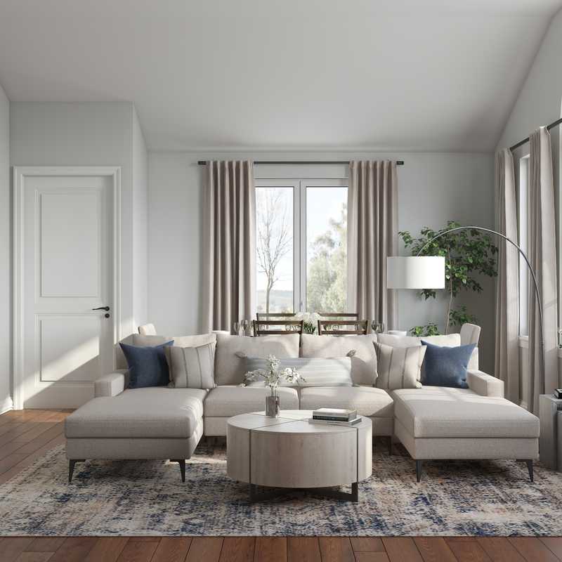 Transitional Living Room Design by Havenly Interior Designer Kelcy
