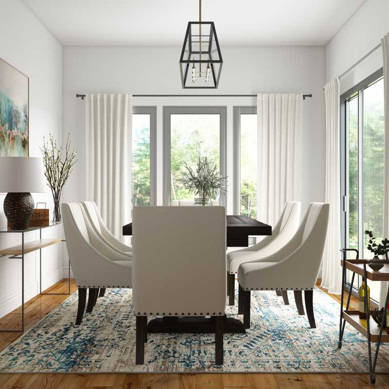 Contemporary, Modern, Bohemian Dining Room Design by Havenly Interior Designer Erin