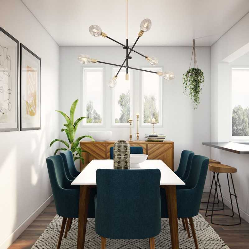 Eclectic, Bohemian, Midcentury Modern Dining Room Design by Havenly Interior Designer Amanda