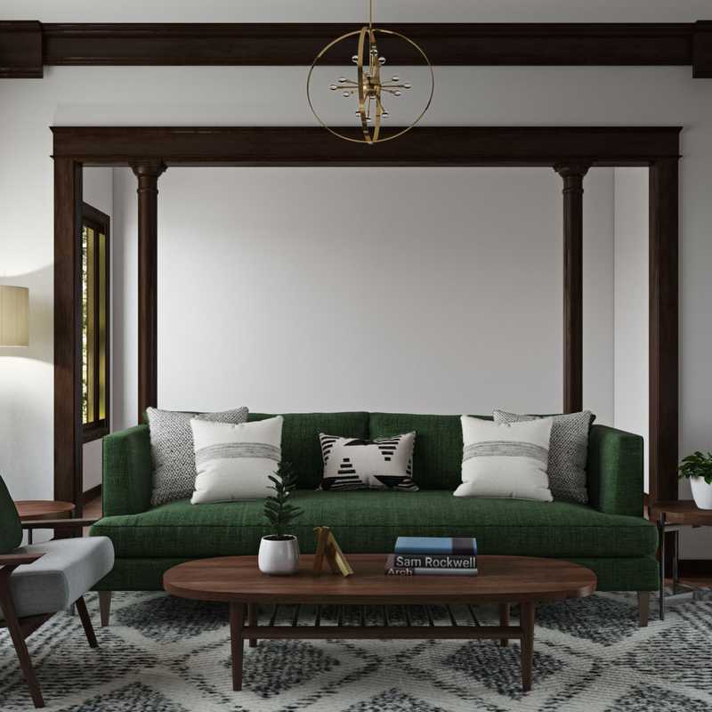 Modern, Rustic Living Room Design by Havenly Interior Designer Katie