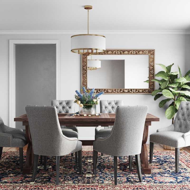 Classic, Traditional, Transitional Dining Room Design by Havenly Interior Designer Rachel