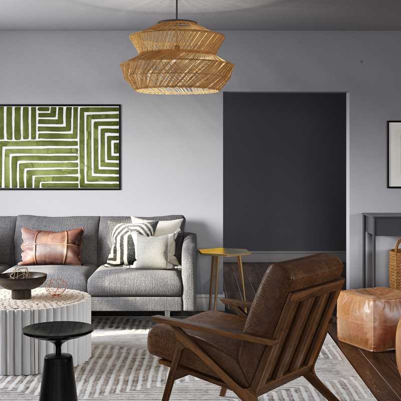 Modern, Rustic Living Room Design by Havenly Interior Designer Kayla