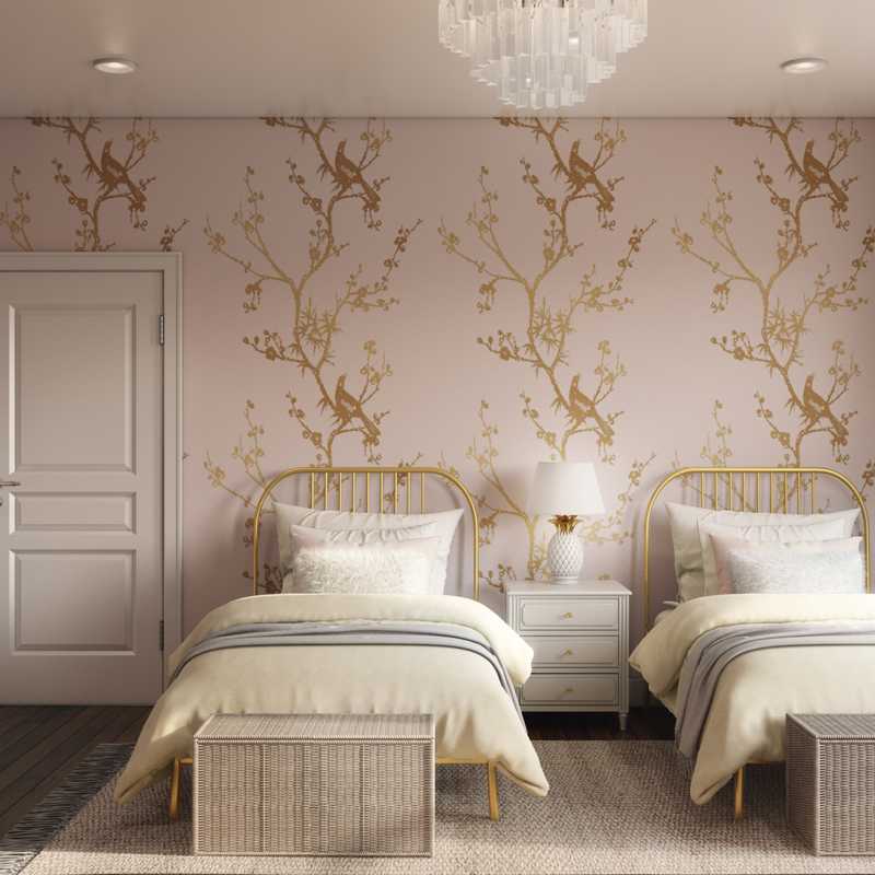 Classic, Glam, Preppy Bedroom Design by Havenly Interior Designer Stacy