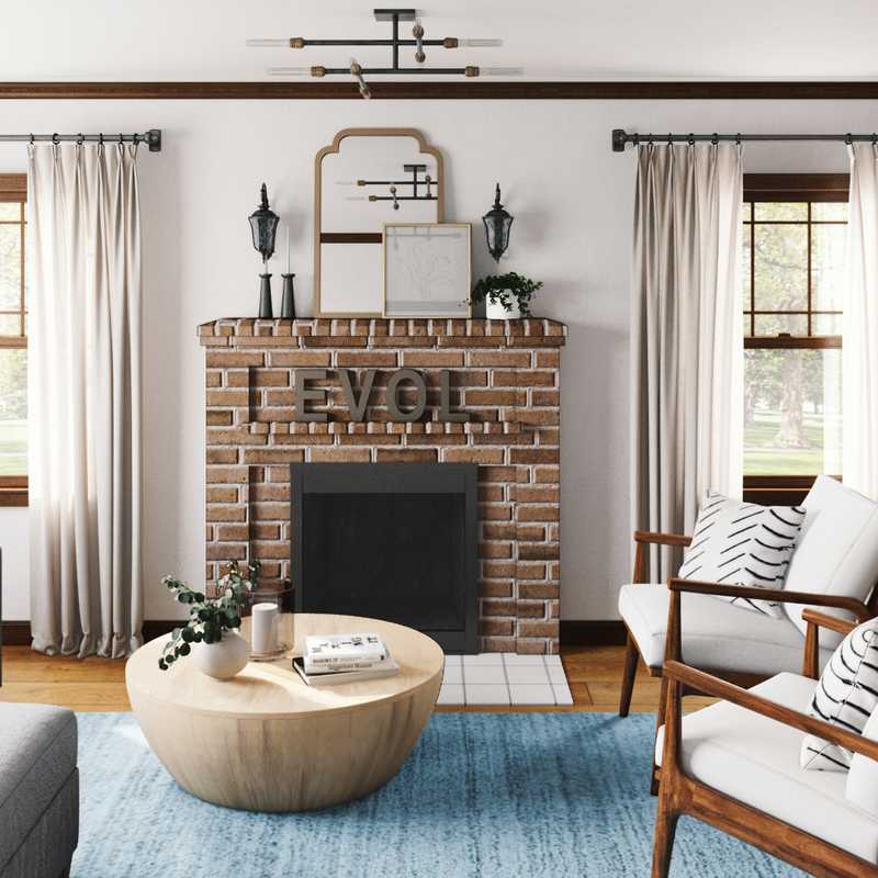 Contemporary, Modern, Bohemian Living Room Design by Havenly Interior Designer Tara