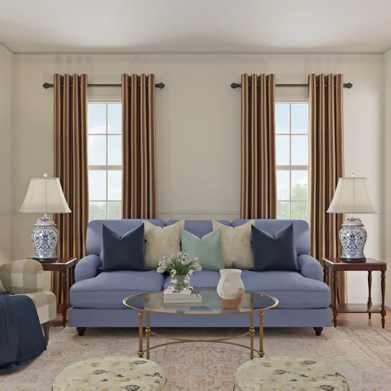 Traditional Living Room Design by Havenly Interior Designer Katie