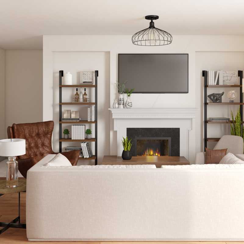 Modern, Rustic, Minimal Living Room Design by Havenly Interior Designer Vana