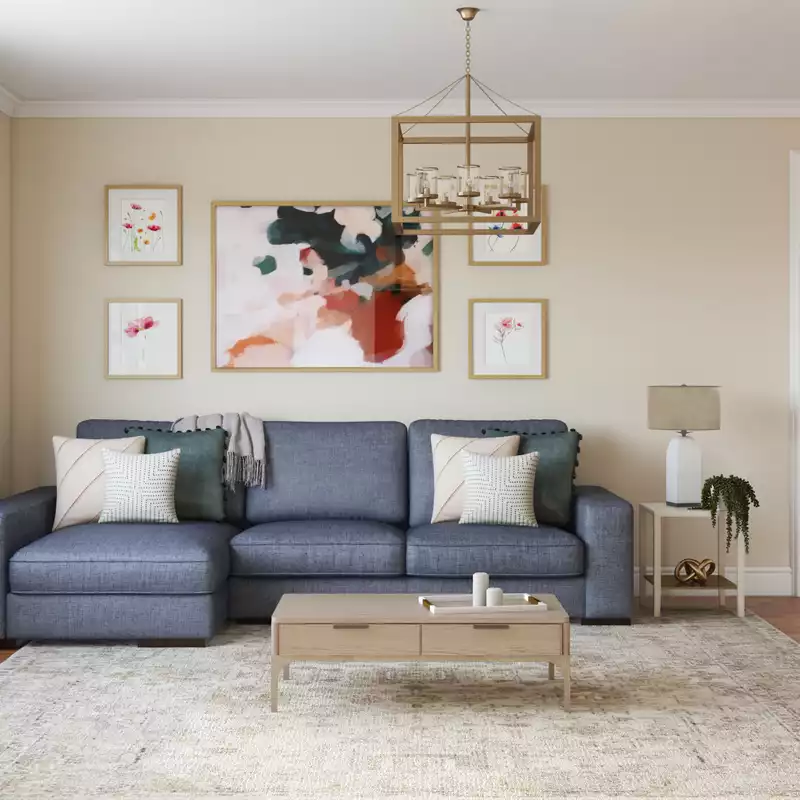 Contemporary, Traditional, Transitional Living Room Design by Havenly Interior Designer Amy