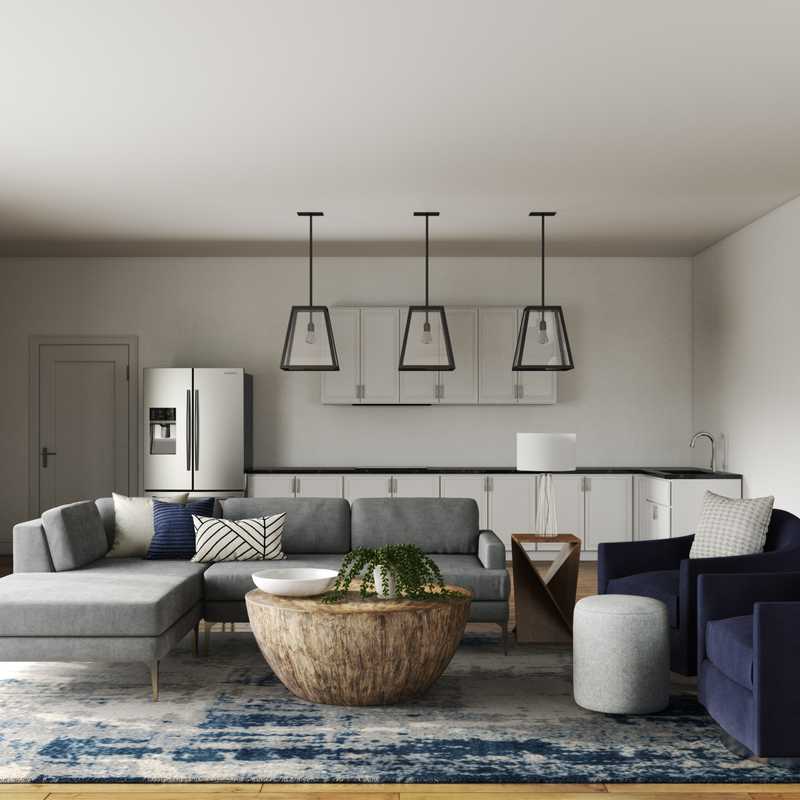 Modern, Farmhouse Living Room Design by Havenly Interior Designer Nicole