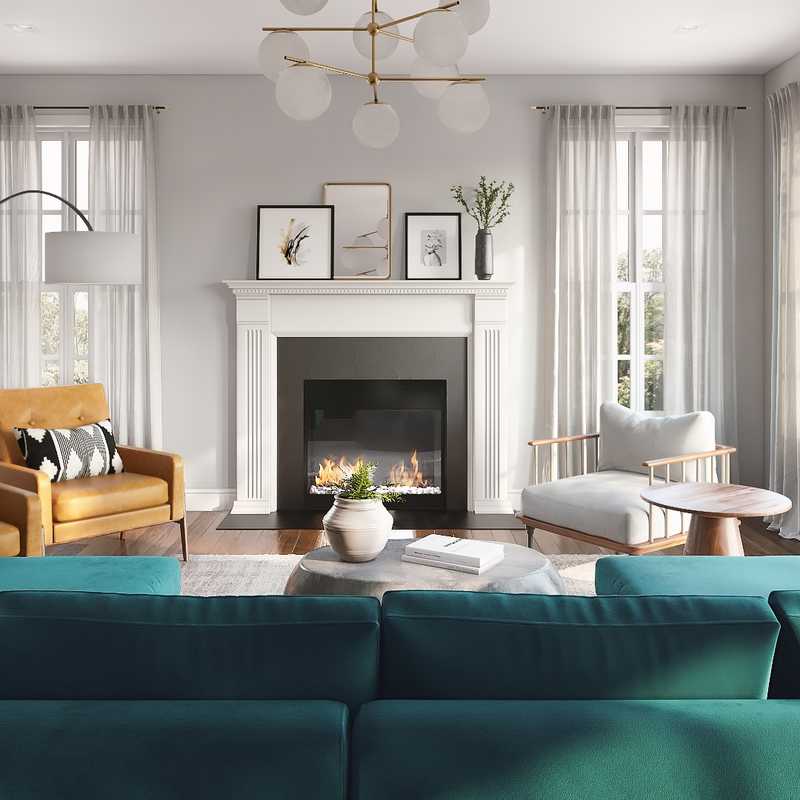 Contemporary, Industrial Living Room Design by Havenly Interior Designer Britney