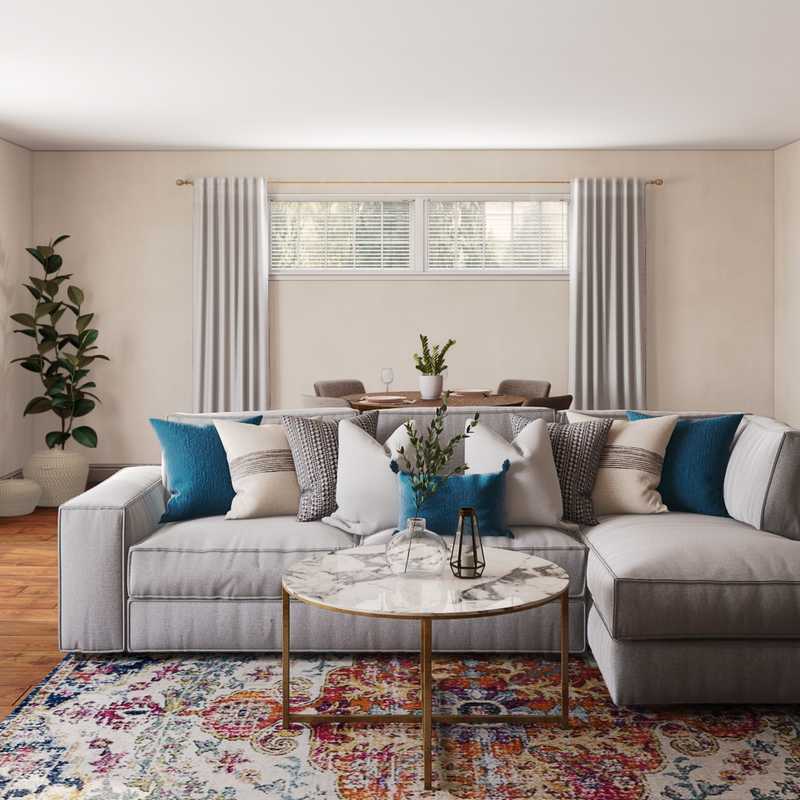 Contemporary, Modern Living Room Design by Havenly Interior Designer Laura