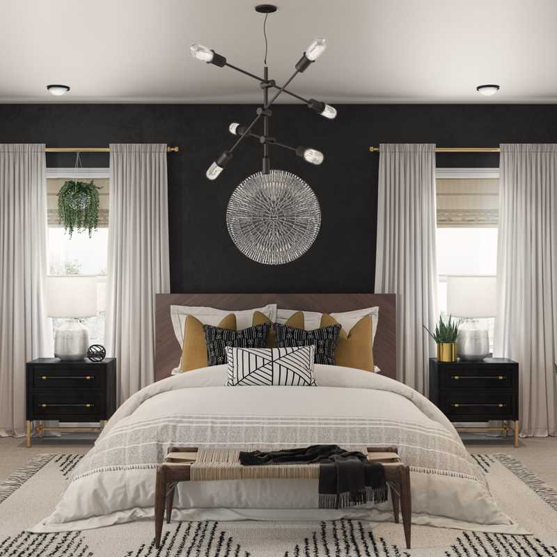 Modern, Eclectic, Bohemian, Midcentury Modern Bedroom Design by Havenly Interior Designer Danielle