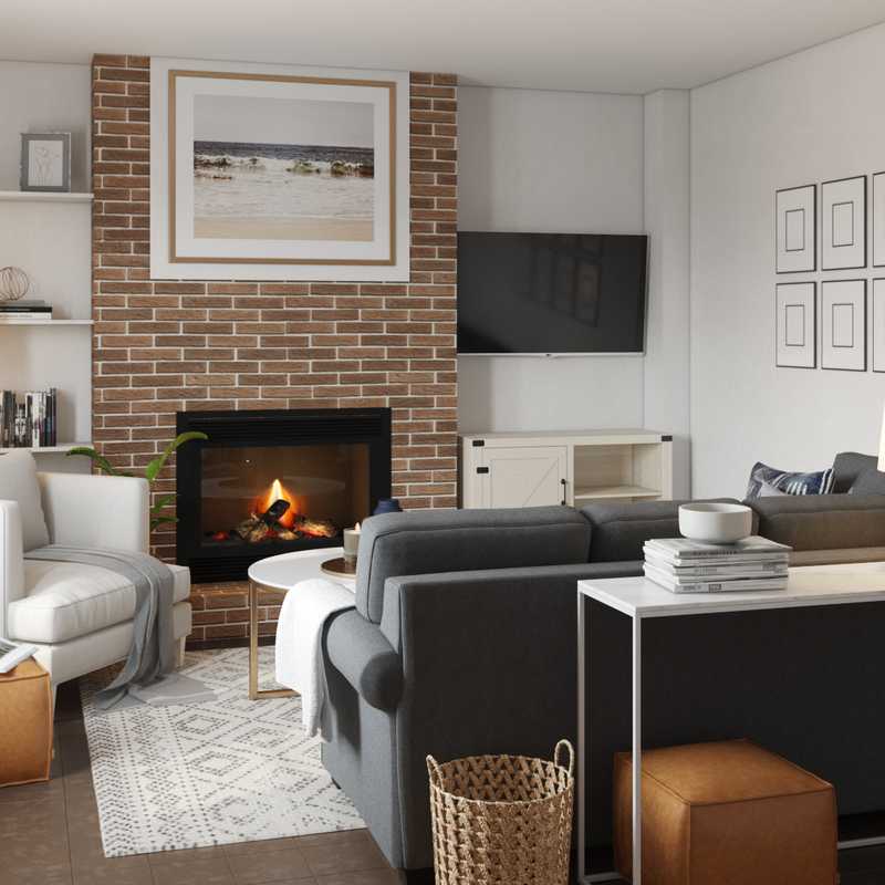 Modern, Minimal, Classic Contemporary Living Room Design by Havenly Interior Designer Vivian