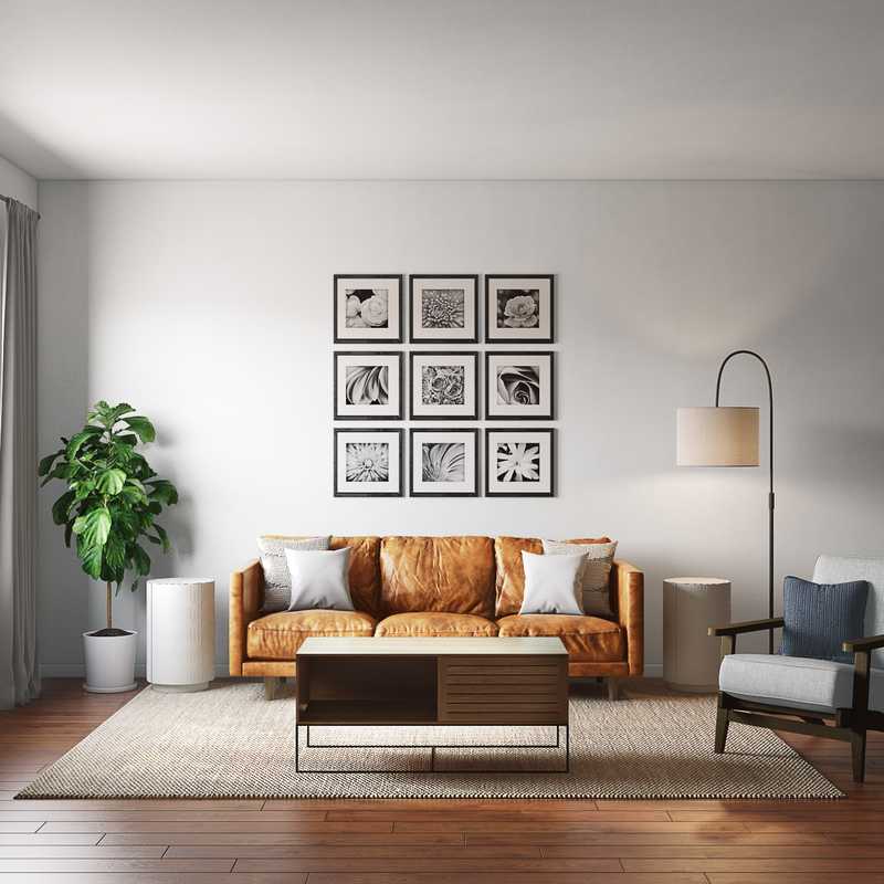 Contemporary Living Room Design by Havenly Interior Designer Anny