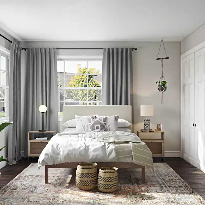Contemporary, Bohemian Bedroom Design by Havenly Interior Designer Jodi