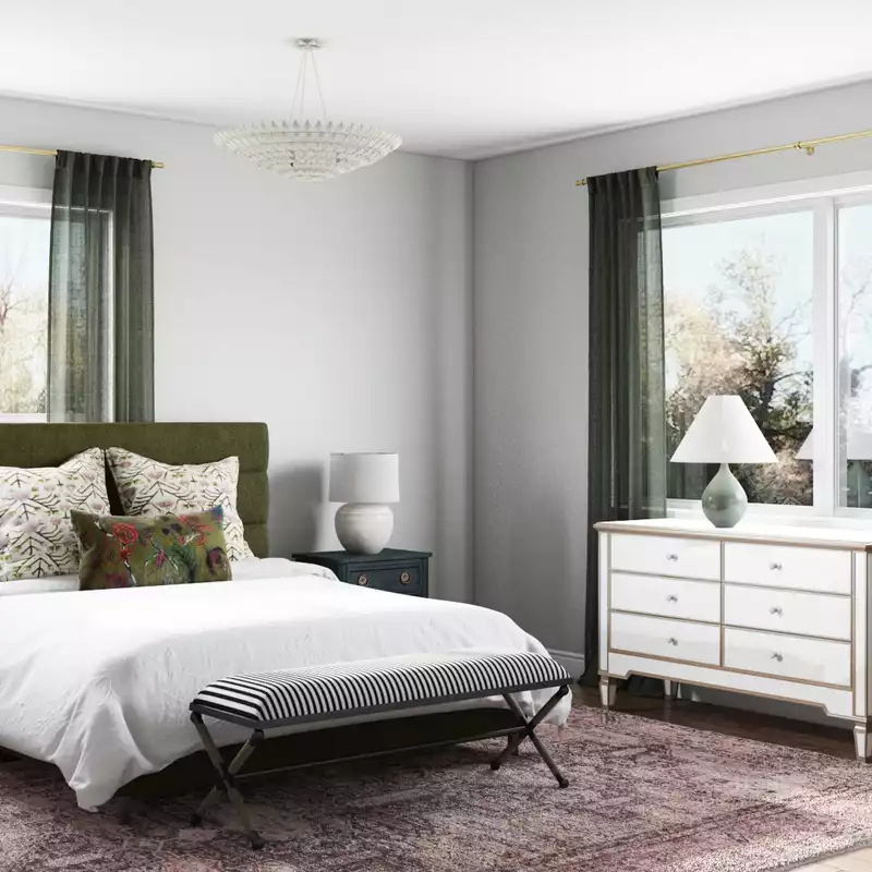 Eclectic, Traditional Bedroom Design by Havenly Interior Designer Caroline
