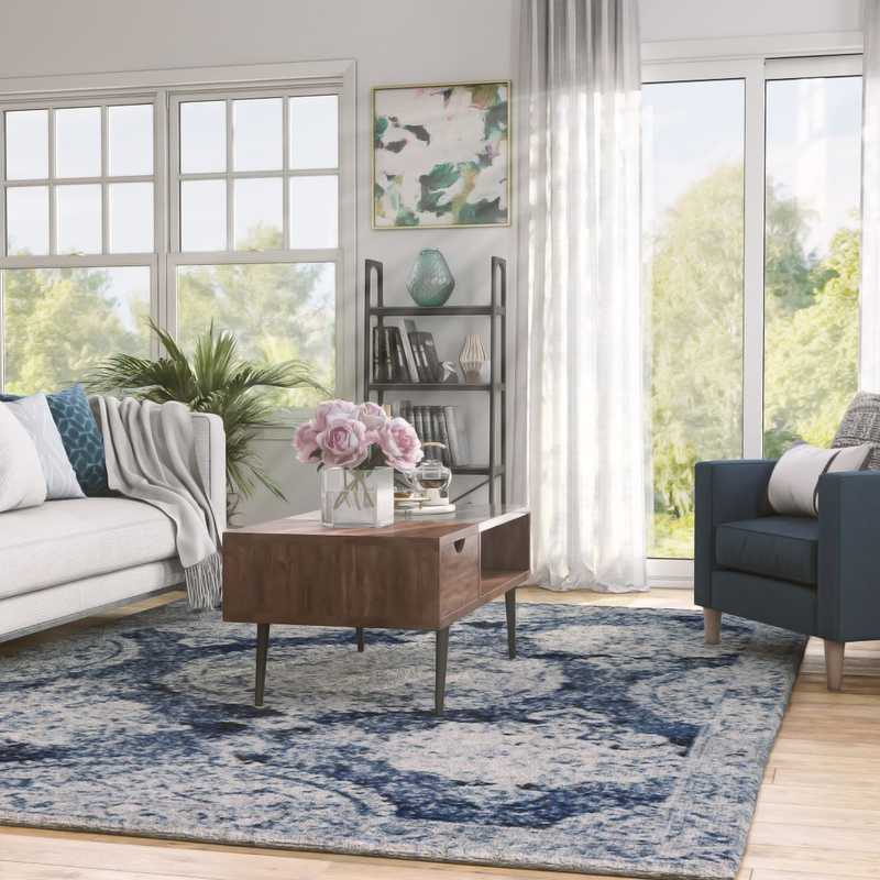 Midcentury Modern, Scandinavian Living Room Design by Havenly Interior Designer Ariadna