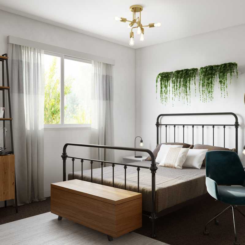 Contemporary, Bohemian Bedroom Design by Havenly Interior Designer Sharon