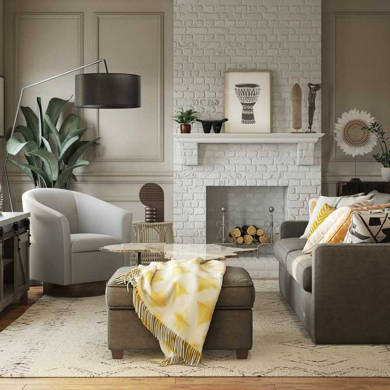Bohemian, Global Living Room Design by Havenly Interior Designer Catrina