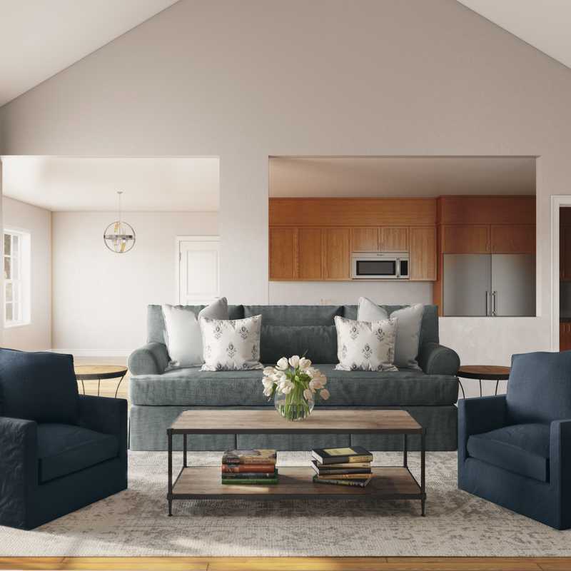 Classic, Farmhouse Living Room Design by Havenly Interior Designer Roxy