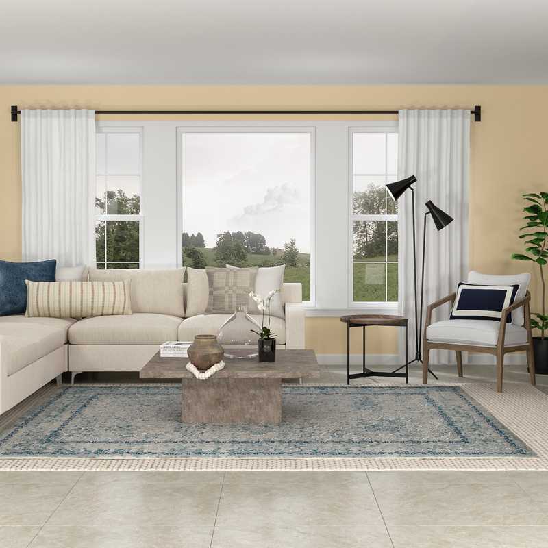 Traditional, Rustic Living Room Design by Havenly Interior Designer Alexis