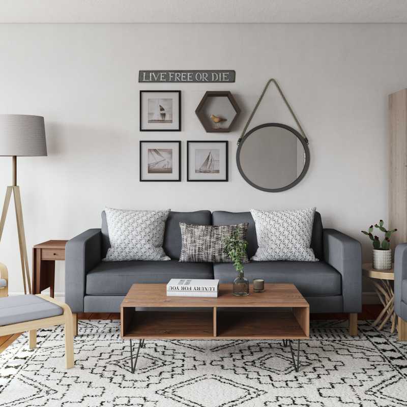 Bohemian, Midcentury Modern, Scandinavian Living Room Design by Havenly Interior Designer Katie
