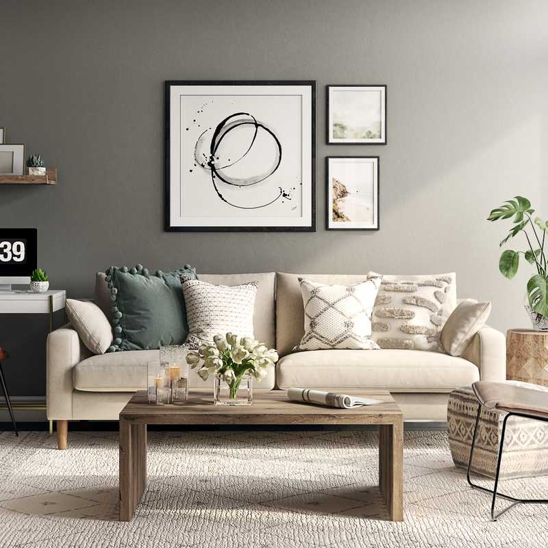 Scandinavian Living Room Design by Havenly Interior Designer Fendy