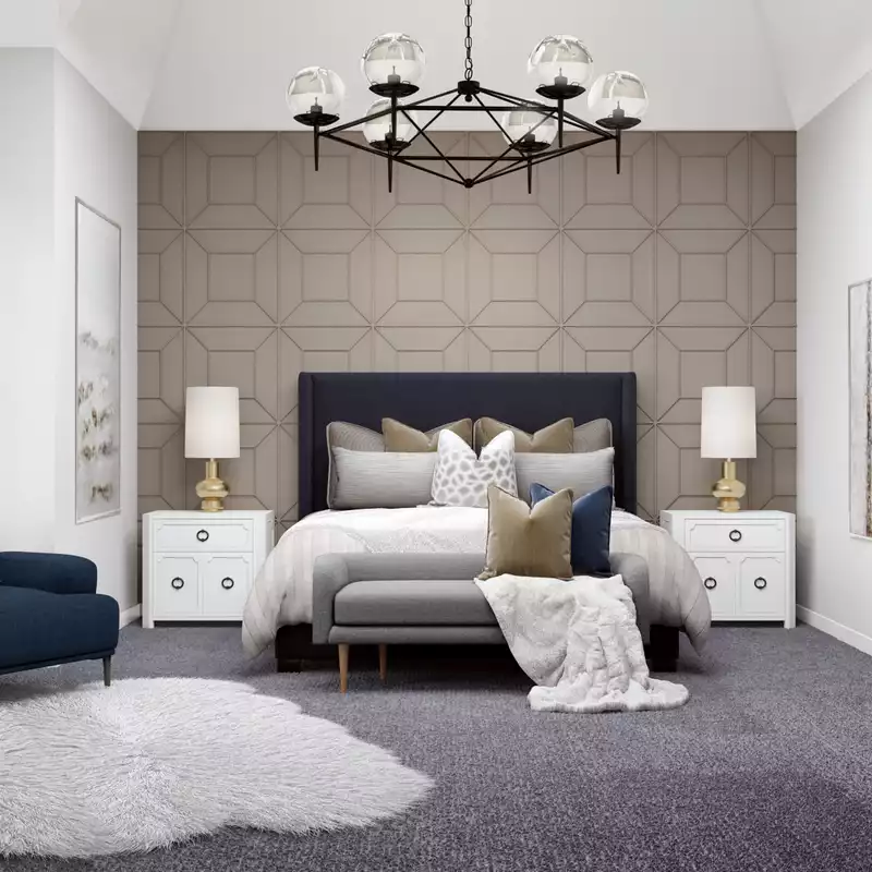 Modern, Glam Bedroom Design by Havenly Interior Designer Paulina