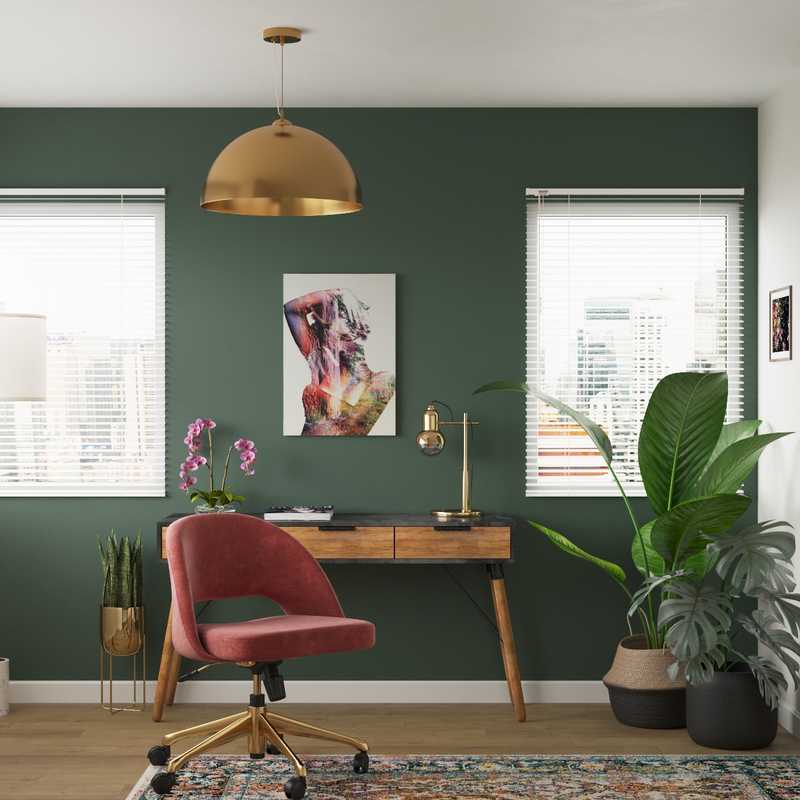 Eclectic Office Design by Havenly Interior Designer Rachel
