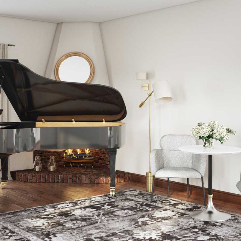 Modern, Bohemian Living Room Design by Havenly Interior Designer Jill