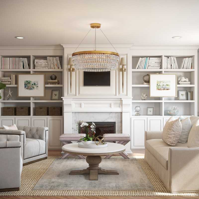 Classic, Glam Living Room Design by Havenly Interior Designer Tracie