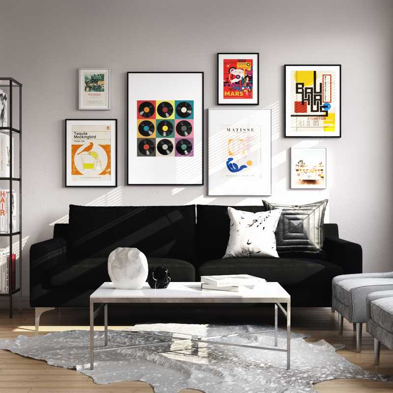 Contemporary Living Room Design by Havenly Interior Designer Kheirieh