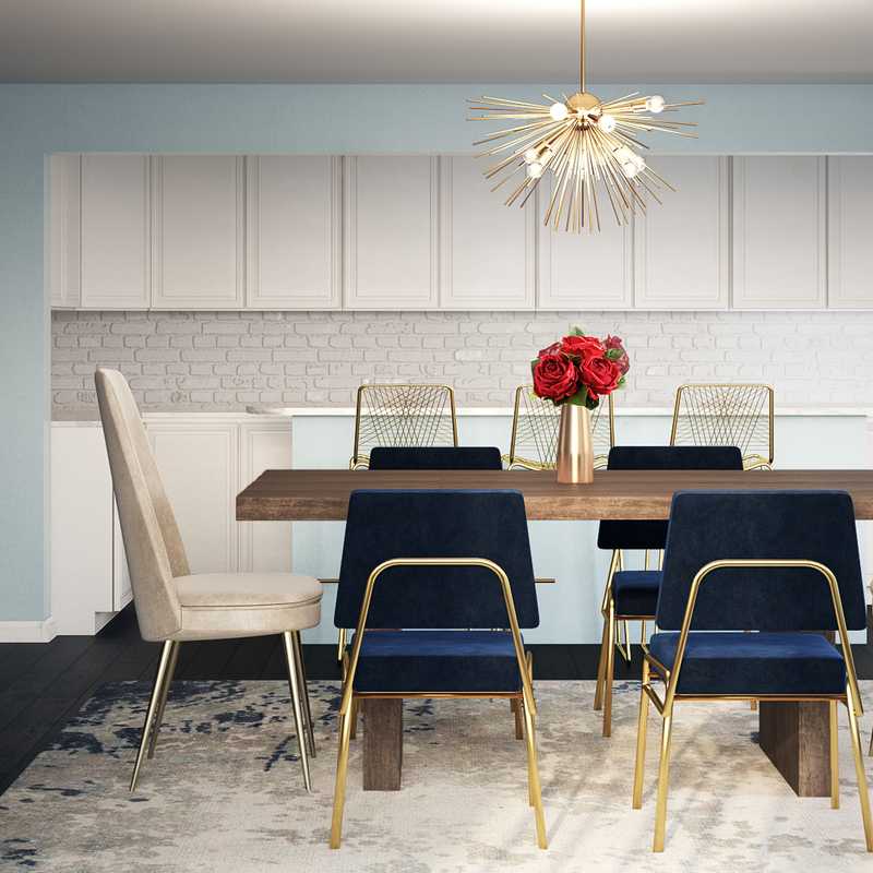 Glam Dining Room Design by Havenly Interior Designer Shameika