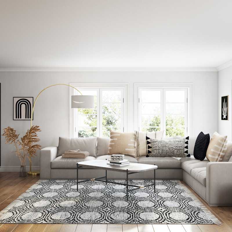 Eclectic, Transitional Living Room Design by Havenly Interior Designer Brianna