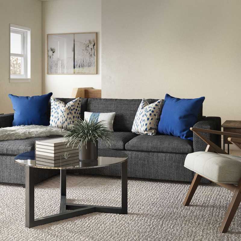 Bohemian, Scandinavian Living Room Design by Havenly Interior Designer Tiffany