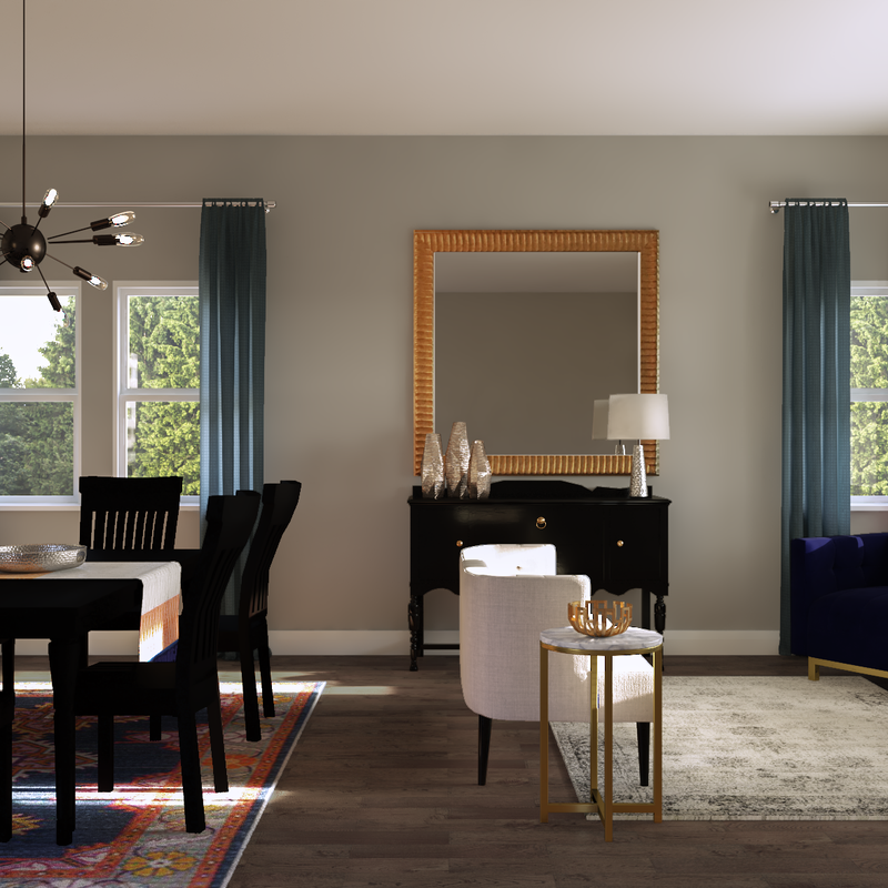 Eclectic, Bohemian Living Room Design by Havenly Interior Designer Jen
